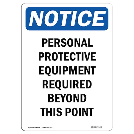 OSHA Notice Sign, Personal Protective Equipment, 14in X 10in Decal